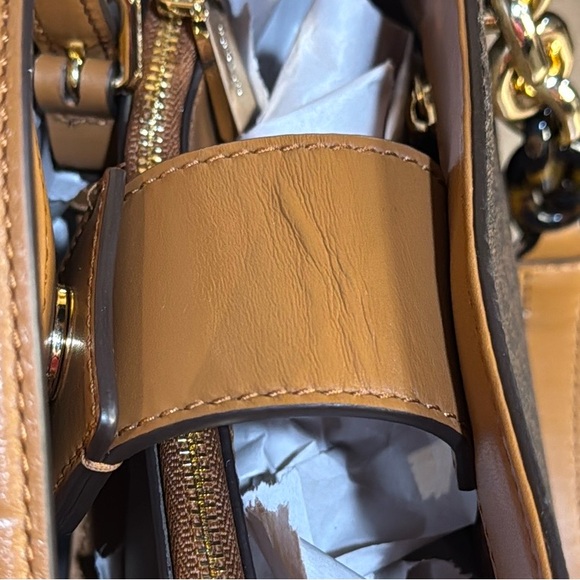 MICHAEL KORS Cynthia Medium Satchel Purse- Brown/Acorn - Picture 12 of 16